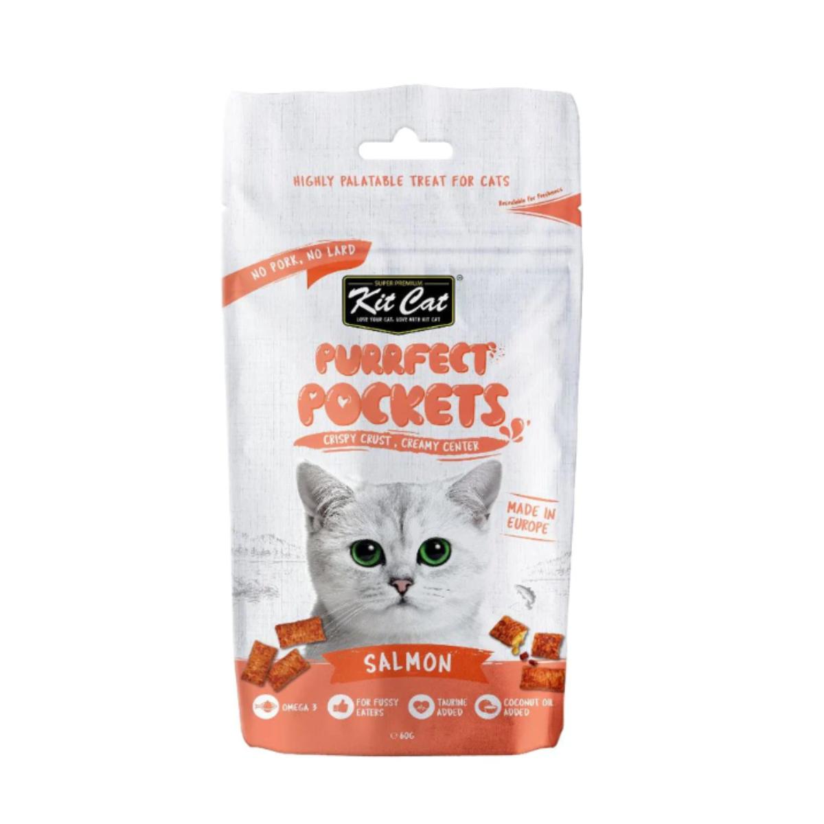 Cat Purrfect Pockets-set - Zalm 60 g Snack voor katten