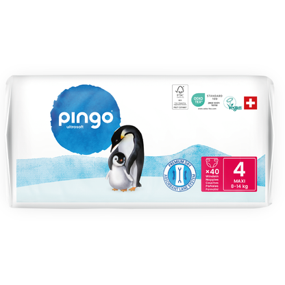 Pieluchy T4 (8-14 kg) Pingo 40 szt.