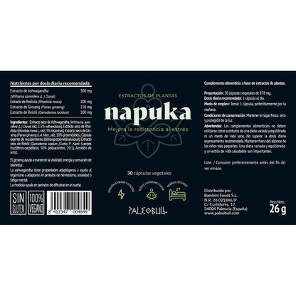 Napuka Adaptogene Mix Paleobull 30 Kapseln Napuka 30 Kapseln