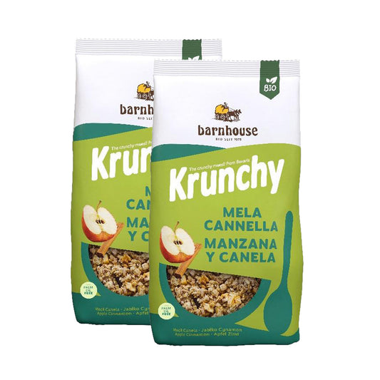 2-pack Krunchy Muesli Äpple och Kanel BIO, Barnhouse, 750 g