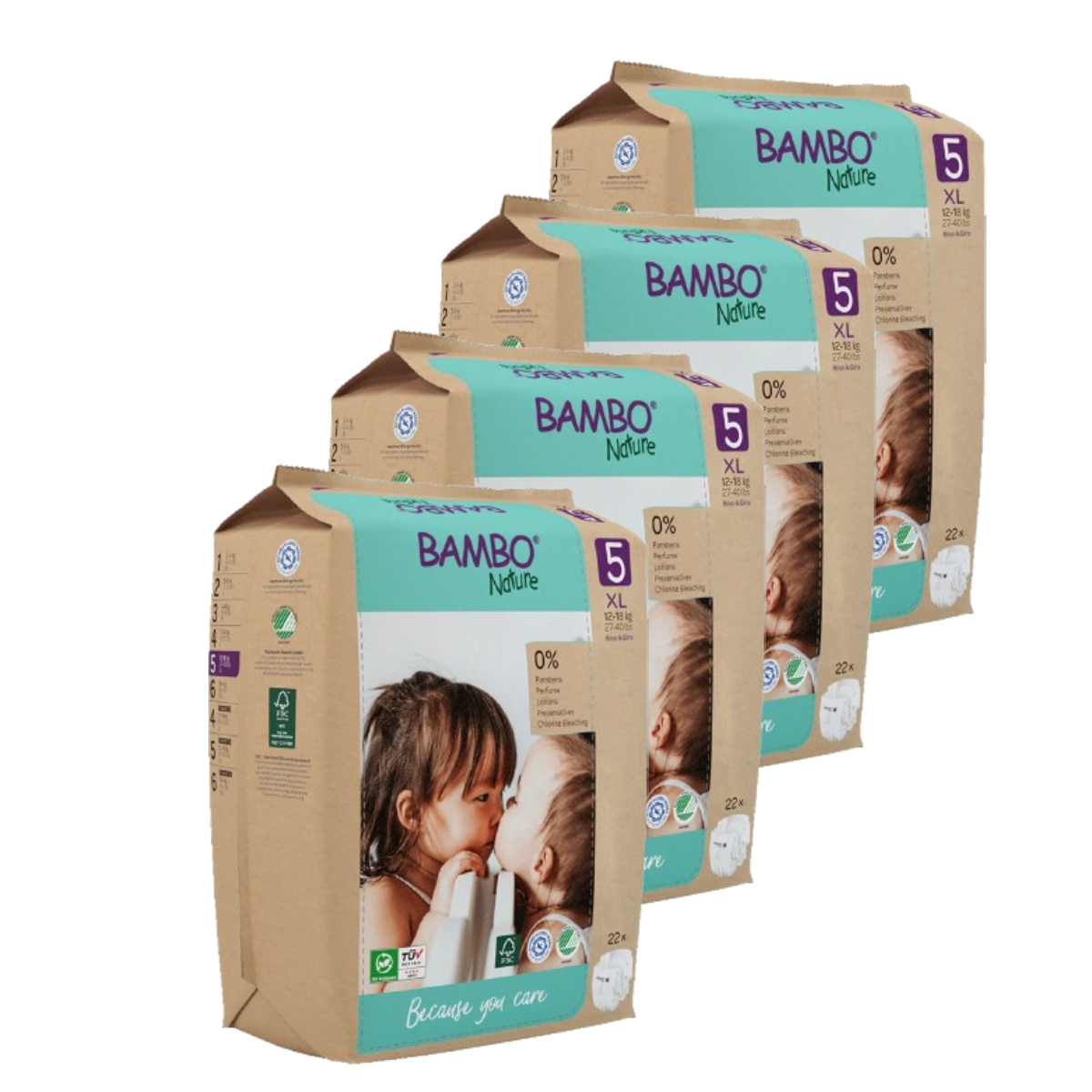 Sparpack Bambo Nature Windeln T5 (12-18 kg) 88 Stück