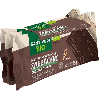 Knapperige boekweitcrackers met pure chocolade BIO 3x57 g