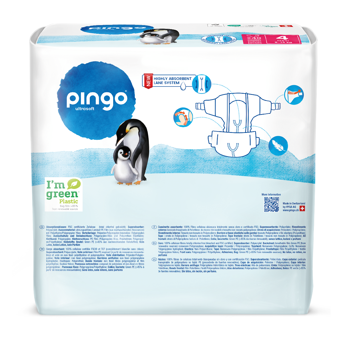 Pieluchy T4 (8-14 kg) Pingo 40 szt.