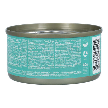 Kit Cat Toppers blikjes - Kip Classic 80 g Natvoer voor katten in gelatine