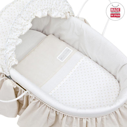 Łóżeczko dziecięce z budką BE w różnych kolorach Beżowy