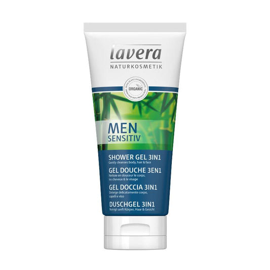 Gel douche 3 en 1 Men Sensitiv, Lavera  200 ml