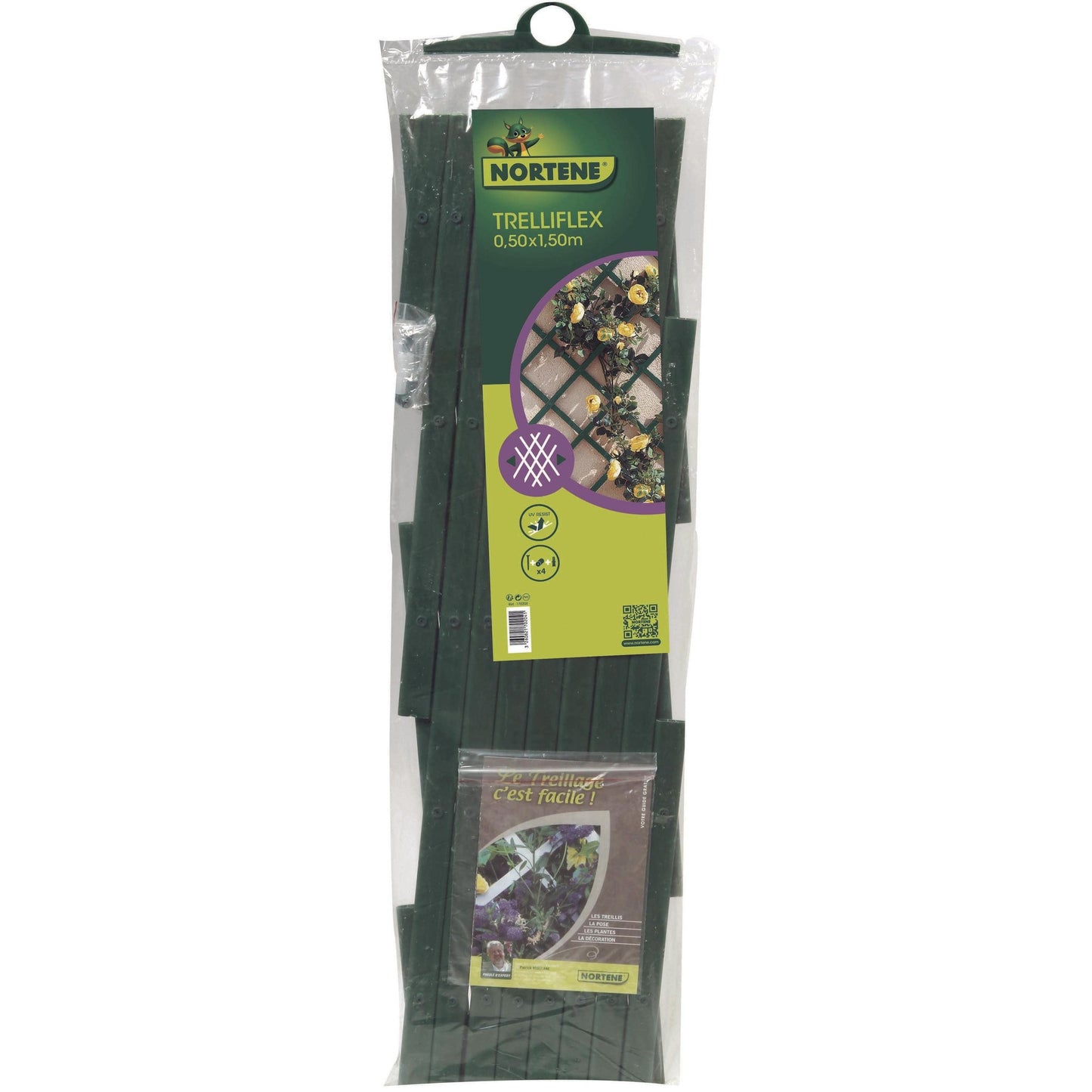 Uitrekbare PVC-celosia 0,5x1,5 m groen Trelliflex Nortene