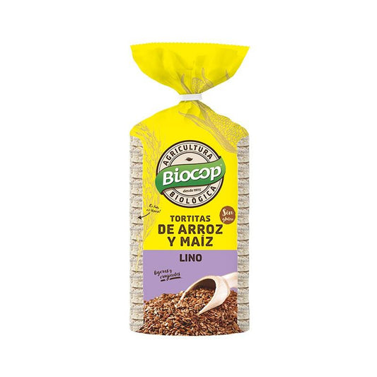 Crêpes au riz et au maïs avec lin Biocop 200 g