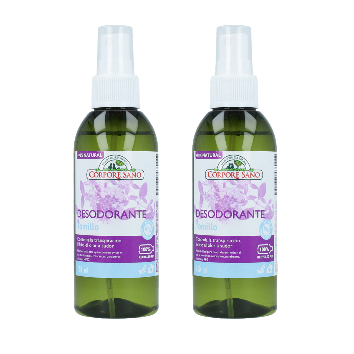 Confezione da 2 deodoranti al timo Corpore Sano 150 ml
