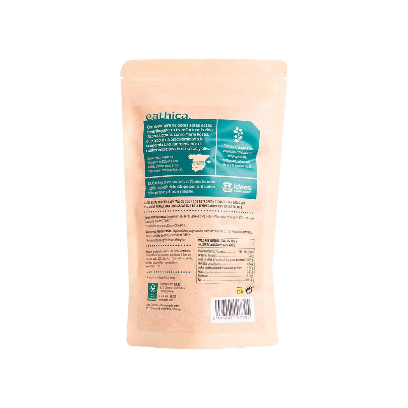 Setas deshidratadas con shiitake Eathica  BIO 25g