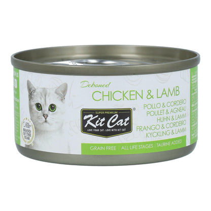 Kit Cat Lata Toppers - Kip & Lam 80 g Natvoer voor katten in gelatine