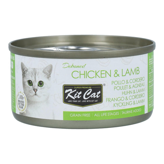 Kit Cat Lata Toppers - Pollo & Agnello 80 g Cibo umido per gatti in gelatina