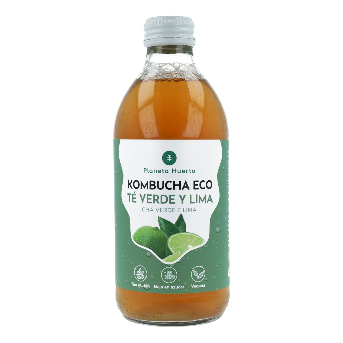 Kombucha ECO green tea and lime Planeta Huerto 330 ml