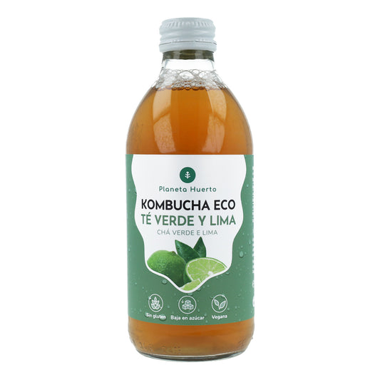 Kombucha ECO zielona herbata i limonka Planeta Huerto 330 ml