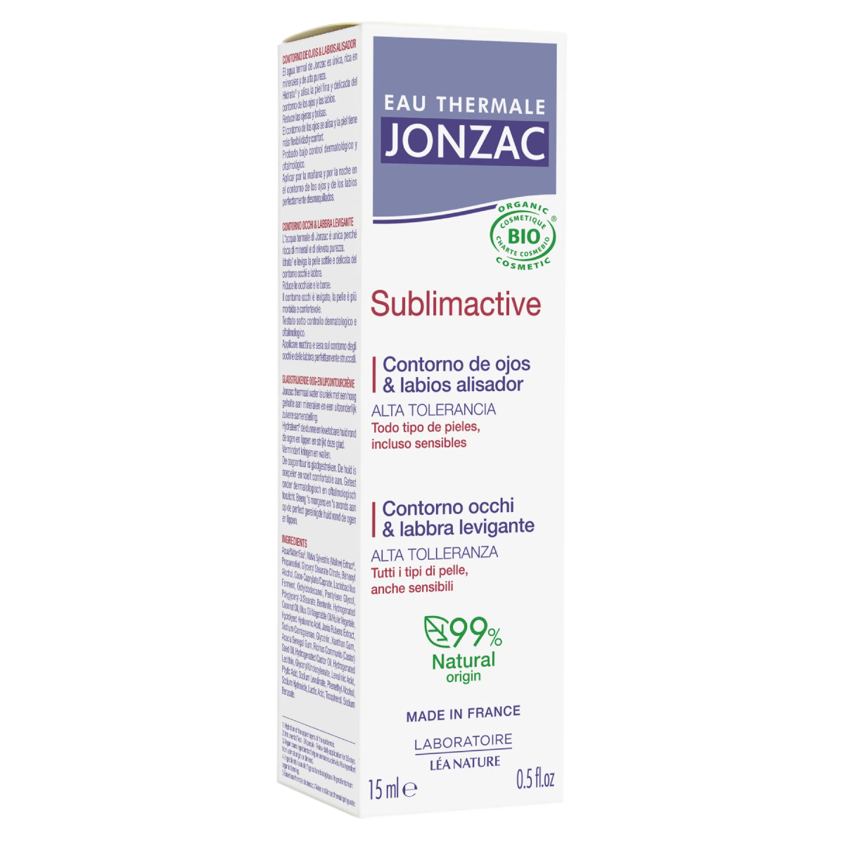 Contour des yeux et des lèvres Sublimactive Eau Thermale Jonzac 15 ml