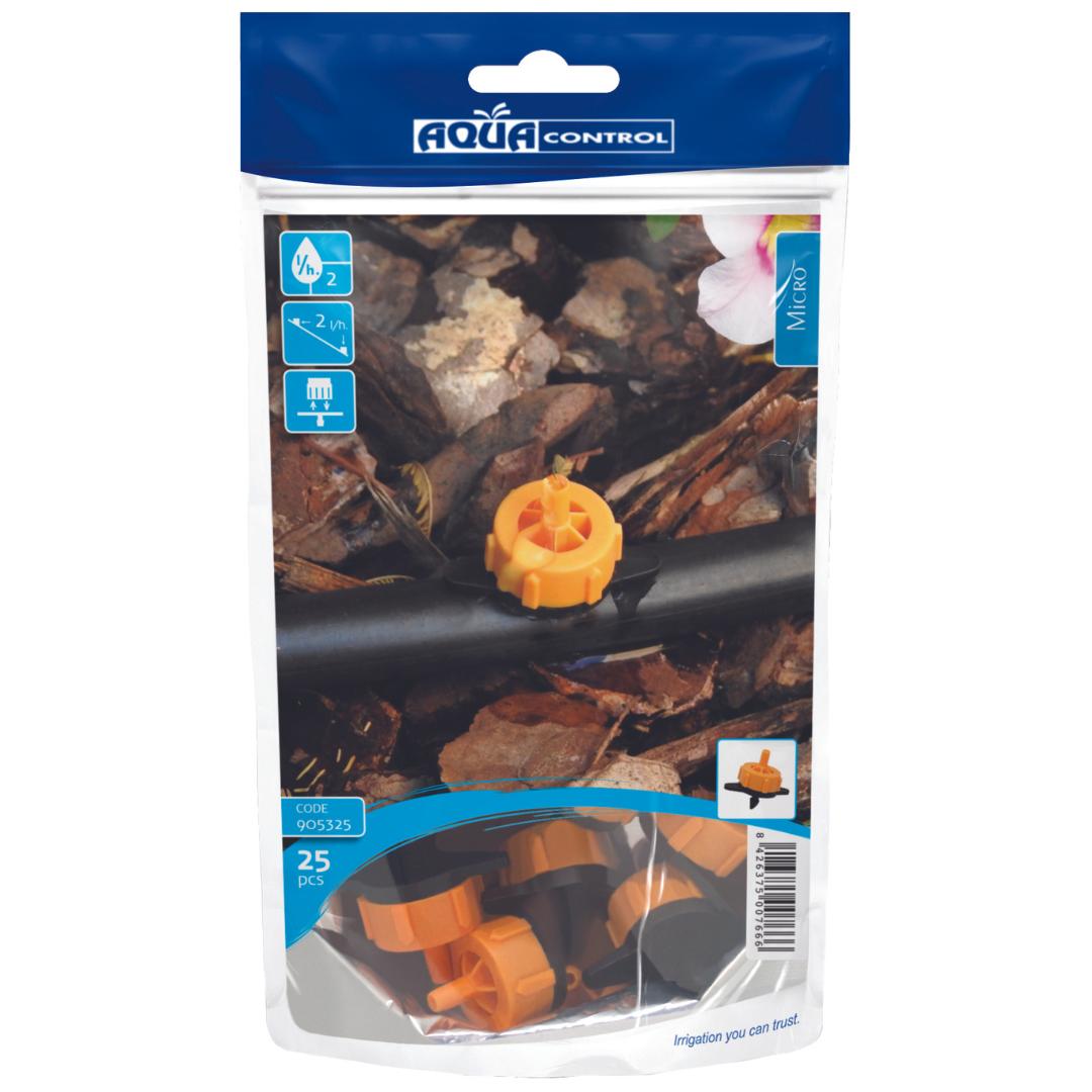 Självkompenserande droppare 2 l/h Aqua Control 25 st