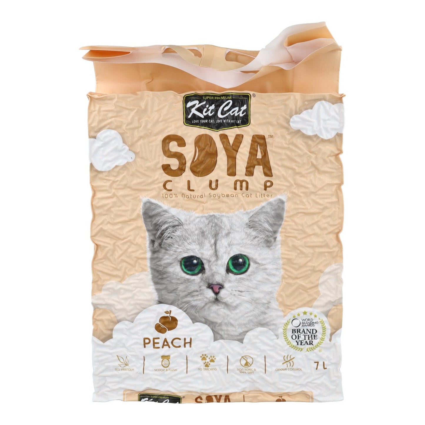Kit Cat Arena Eco SoyaClump – Peach 7 l Katzenstreu