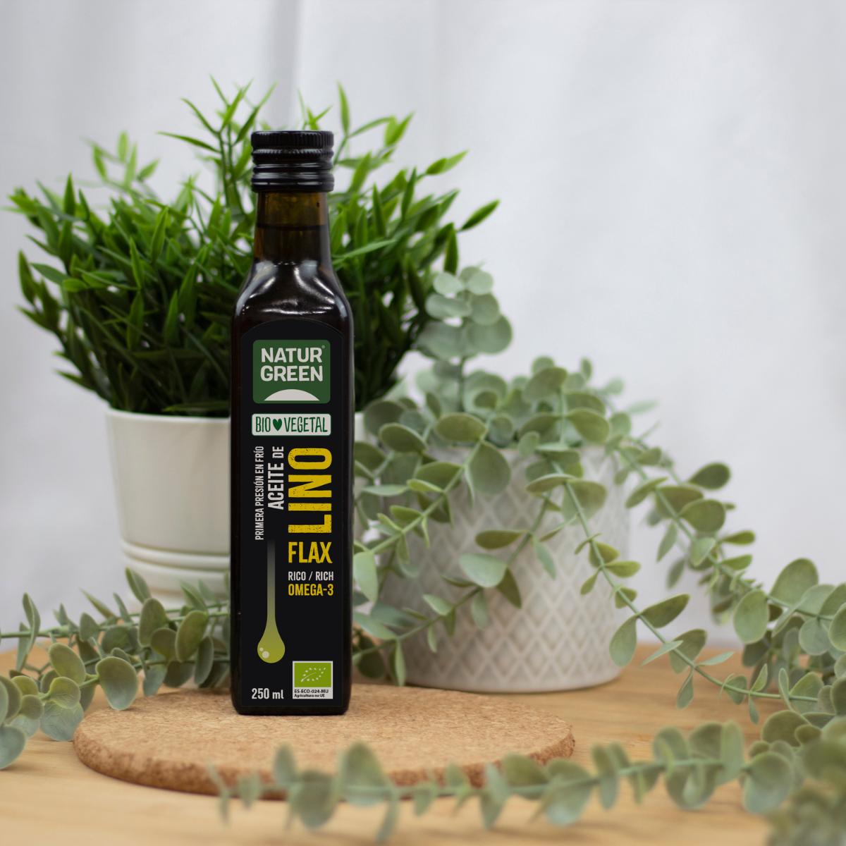 Olej lniany Bio NaturGreen, 250 ml