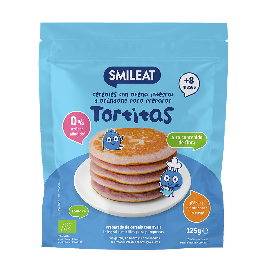 Mélange pour pancakes à l'avoine complète et aux myrtilles ECO Smileat 125 g
