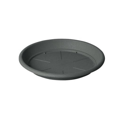 PVC Iniezione plant pot saucer - Anthracite 18 cm
