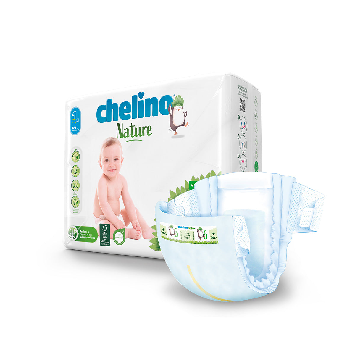 6er-Pack Windeln T6 17-28 kg Chelino Nature 27 Stück