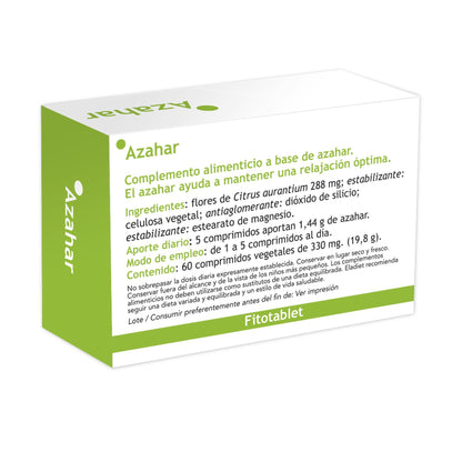 Fitotablet Azahar complément alimentaire 330 mg Eladiet 60 comprimés
