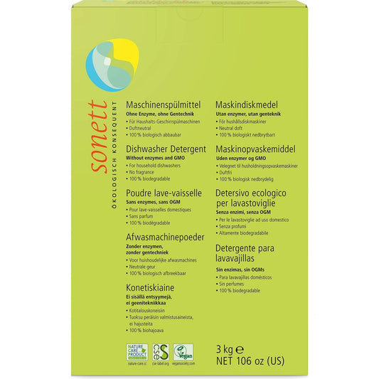 Detersivo in polvere per lavastoviglie Sonett 3 Kg