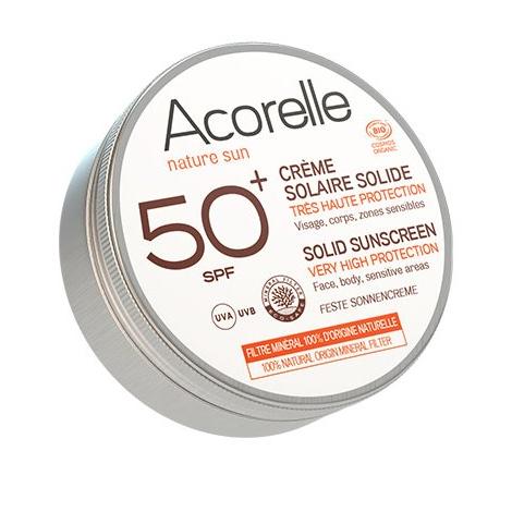 Crème solaire solide SPF 50+ Acorelle 30 g