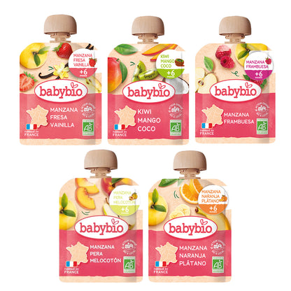 Organic Fruit Pouches Mix Pack (from 6 months) Babybio