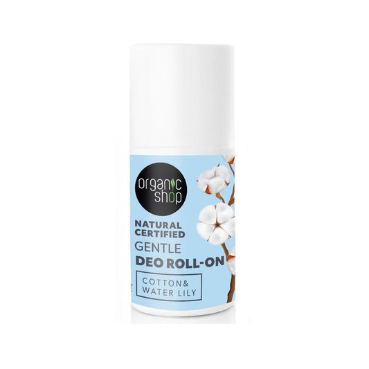 Déodorant roll-on coton et nénuphar, Organic Shop 50 ml