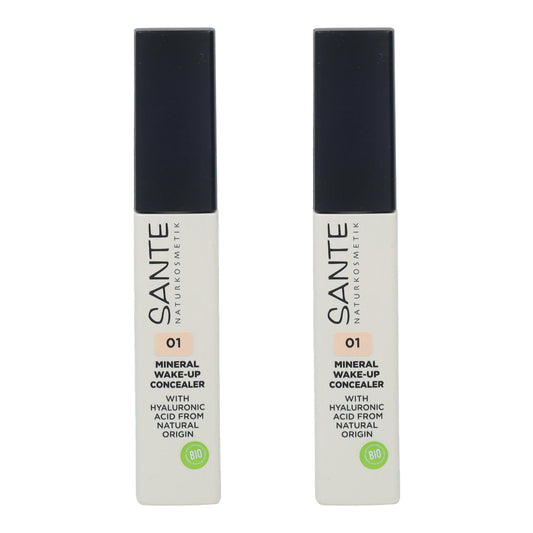 Pack of 2 Wake-Up Mineral Concealer 01 Neutral Ivory Sante 8 ml