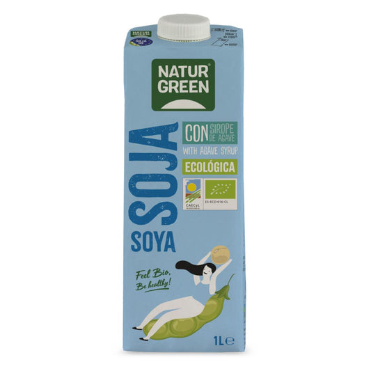 Boisson au soja avec sirop d'agave NaturGreen 1 L
