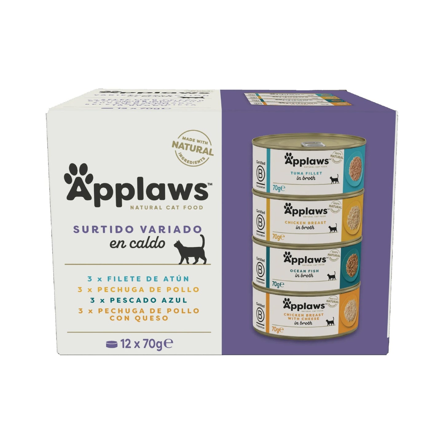 Applaws Cat Dose  Supreme Selection Multipack 12 x 70 g Natürliches, getreidefreies Nassfutter für Katzen
