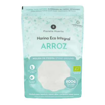 Mąka ryżowa razowa pełnoziarnista Eco Planeta Huerto 800 g