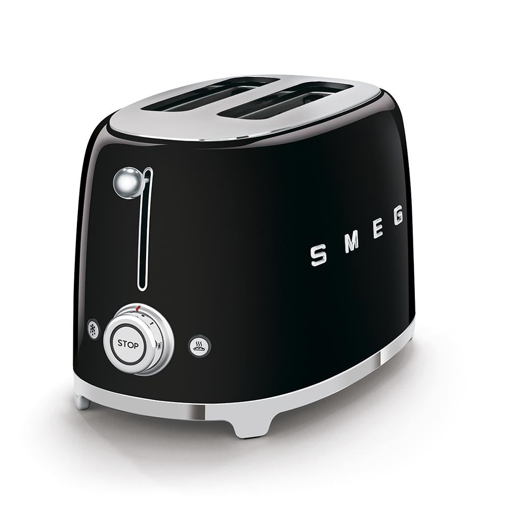 Toaster SMEG 2 Schlitze 50's Style schwarz Nego Mate