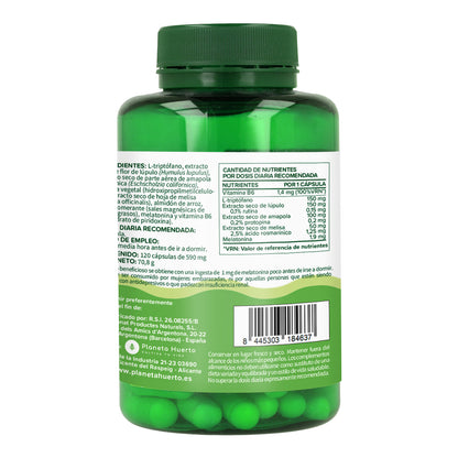 Opakowanie 2xMelatonina complex Planeta Huerto 120 kaps