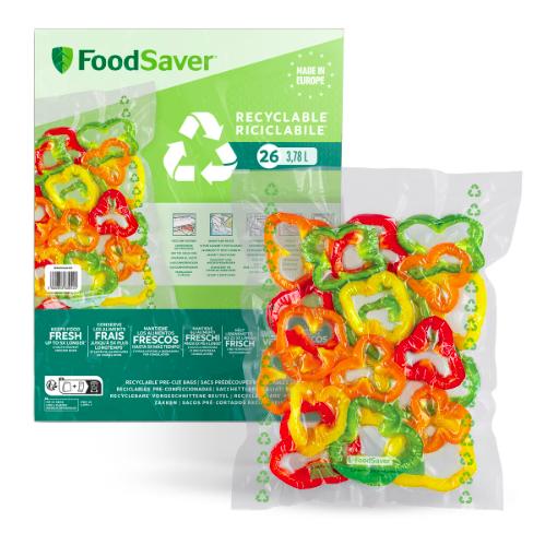 26 100% recyclable vacuum sealer bags 3.8L FoodSaver