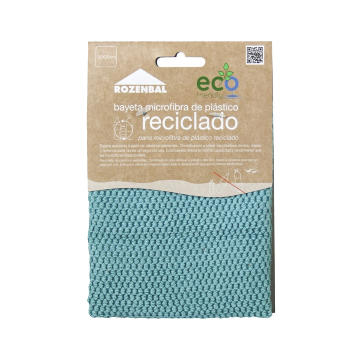 Chiffon en microfibre recyclée PET 30 x 30 cm Eco Friendly ROZENBAL