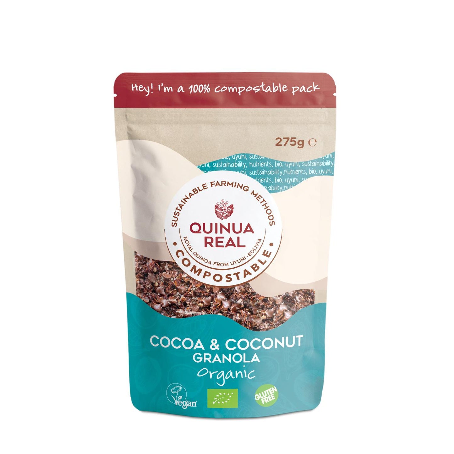 Organic Royal Quinoa Granola with Cocoa and Coconut La Finestra Sul Cielo 250 g