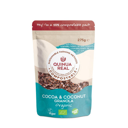 Organic Royal Quinoa Granola with Cocoa and Coconut La Finestra Sul Cielo 250 g