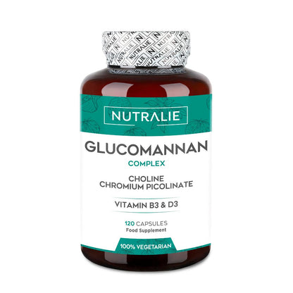 Nutralie Glucomannan met Choline + B3 + D3 Gewichtsverlies 120 capsules