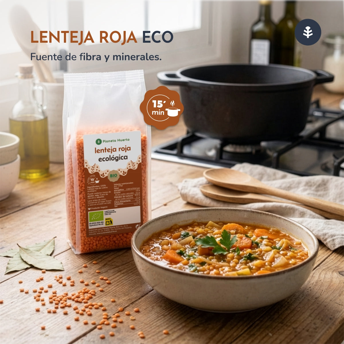 Lenticchia rossa ECO Planeta Huerto 500 g
