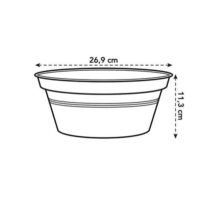 Green Basics Elho Anthracite Round Bowl 27 cm