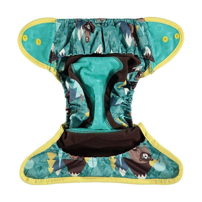 Pop-in Bear-katoenen luier met drukknopen