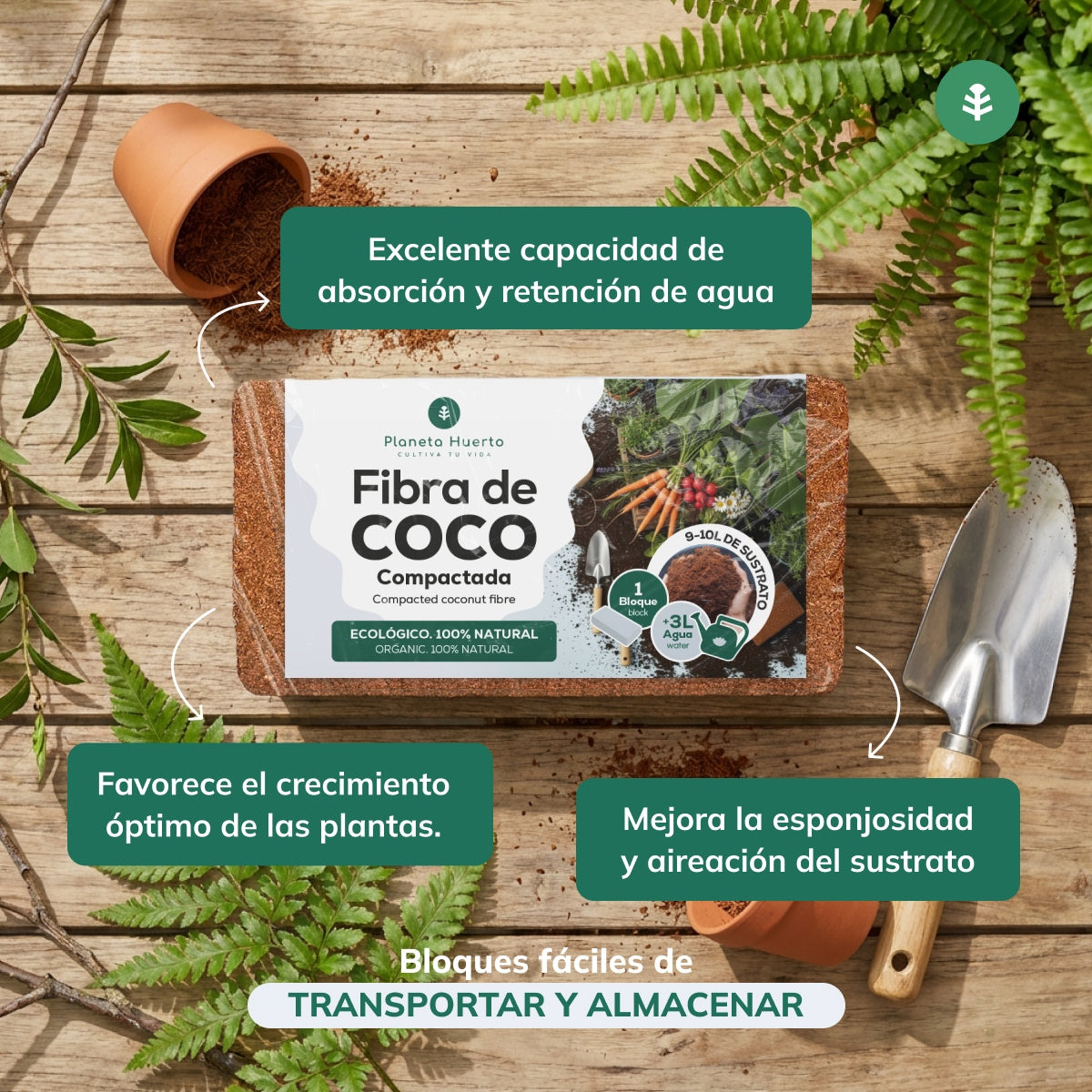 3xGarden Planet Coco Fibre Substrate Pack 9 litrów