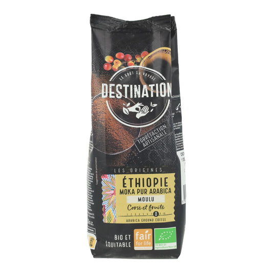 Gemalen koffie Ethiopië Moka 100% Arabica BIO Destination 250 g