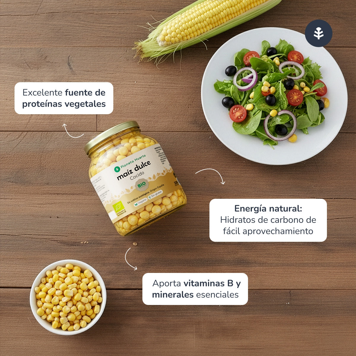 Suikermaïs ECO Planeta Huerto 340 g