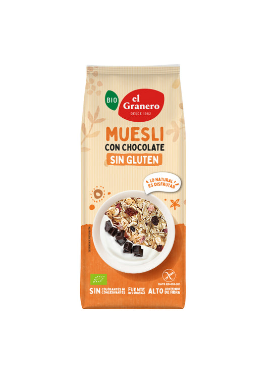 Muesli au chocolat sans gluten bio El Granero, 375 g