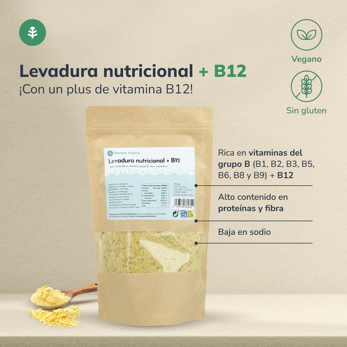 Nutritional Yeast + B12 Planeta Huerto