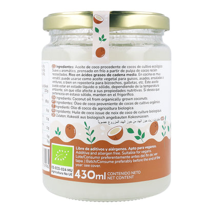 5x ECO kokosolie Planeta Huerto 430 ml